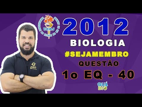 Thumbnail da aula: UERJ 2012 - 1o EQ - Questão 40 - Observe a sequência de bases nitrogenadas que compõem a porção inic
