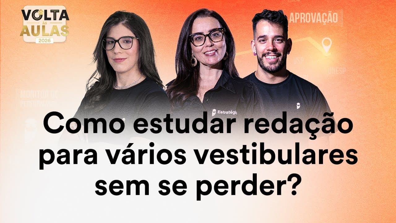 Thumbnail: Como estudar redação para vários vestibulares sem se perder?