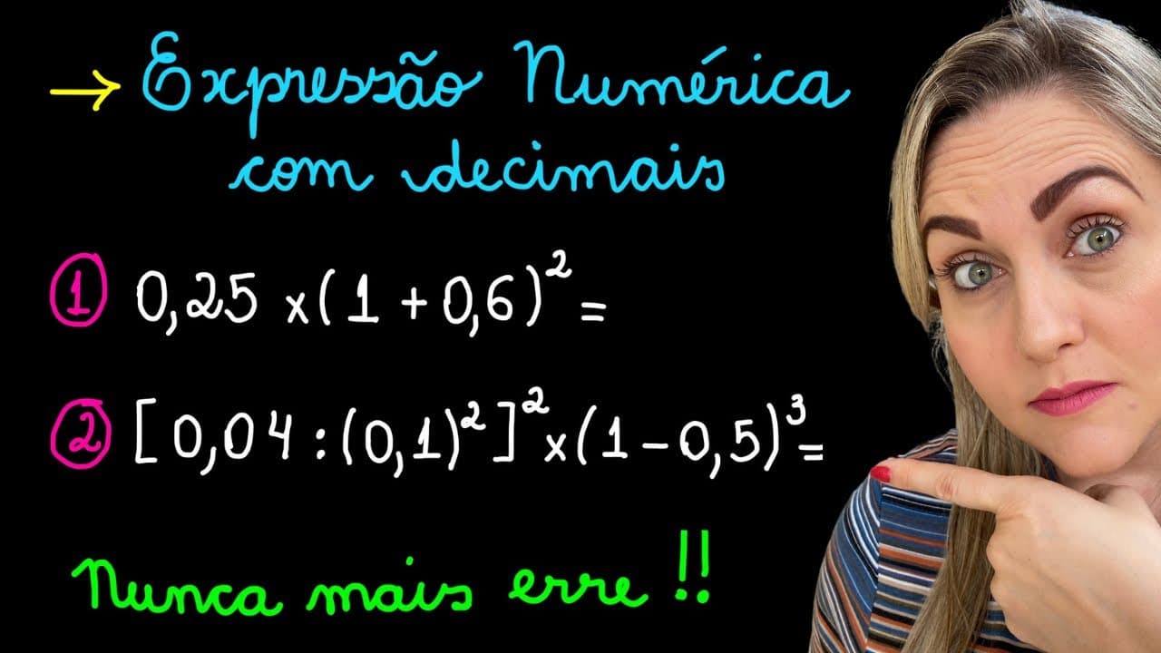 Thumbnail: EXPRESSÃO COM NÚMEROS DECIMAIS! EXPLICAÇÃO PASSO A PASSO DE EXPRESSÃO NUMÉRICA COM VÍRGULA!