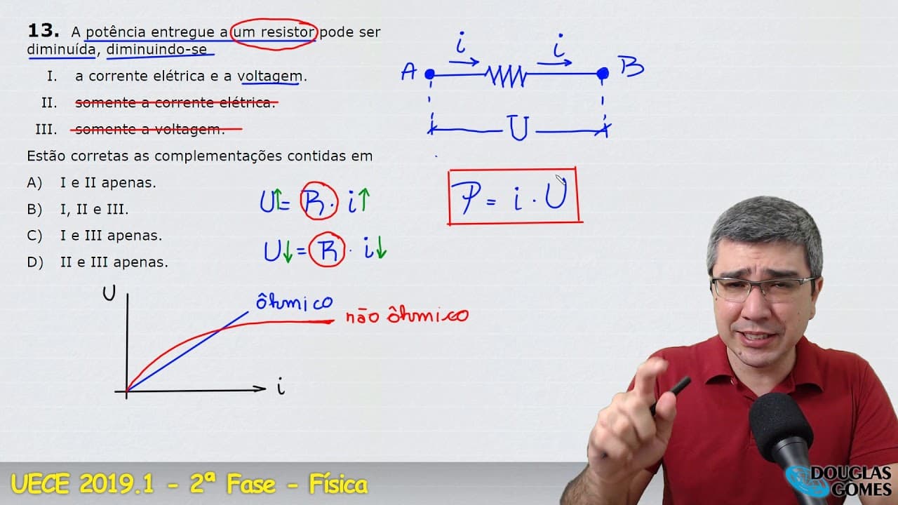 Thumbnail: Correção/resolução Vestibular UECE 2019.1 FASE 2 Q.13