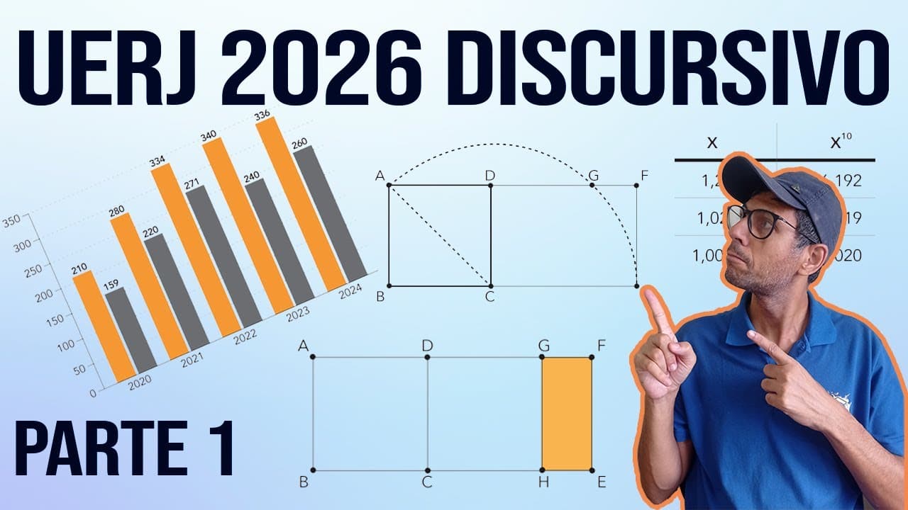 Thumbnail: Uerj 2026 Exame Discursivo Gabarito Prova Corrigida Matemática Parte 01