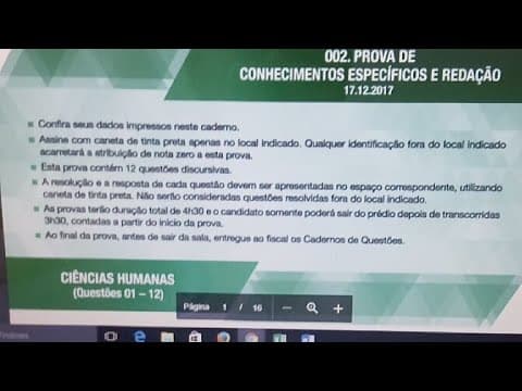 Thumbnail da aula: Comentários e Correção da segunda fase da Unesp - Humanas
