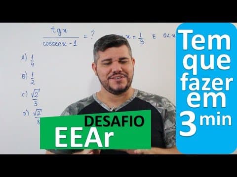 Thumbnail da aula: 😎DESAFIO EEAr #3 - Tem que fazer em 3 minutos! Trigonometria
