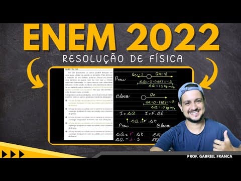 Thumbnail da aula: ENEM 2022 - QUANTIDADE DE MOVIMENTO - Em um autódromo, os carros podem derrapar em uma curva e bater