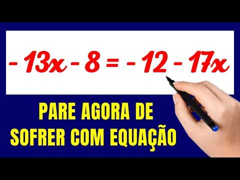 Thumbnail da aula: 🤯NUNCA MAIS ERRE EQUAÇÃO DO 1º GRAU!!  Matemática básica todo dia.📚🚀