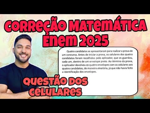Thumbnail da aula: ENEM 2025 - MATEMÁTICA | QUATRO CANDIDATOS SE APRESENTARAM PARA REALIZAR A PROVA DE UM CONCURSO...