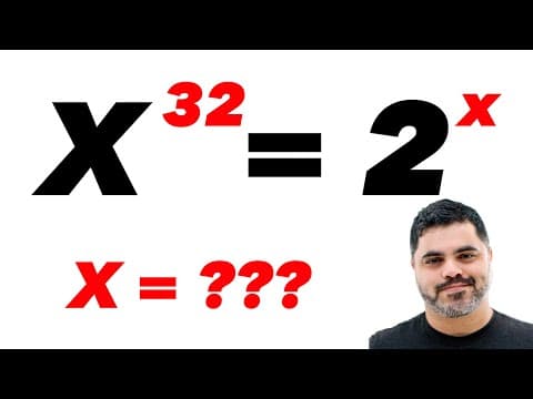 Thumbnail da aula: 🤯 Quem sabe essa EQUAÇÃO EXPONENCIAL SINISTRA? Você consegue resolver?