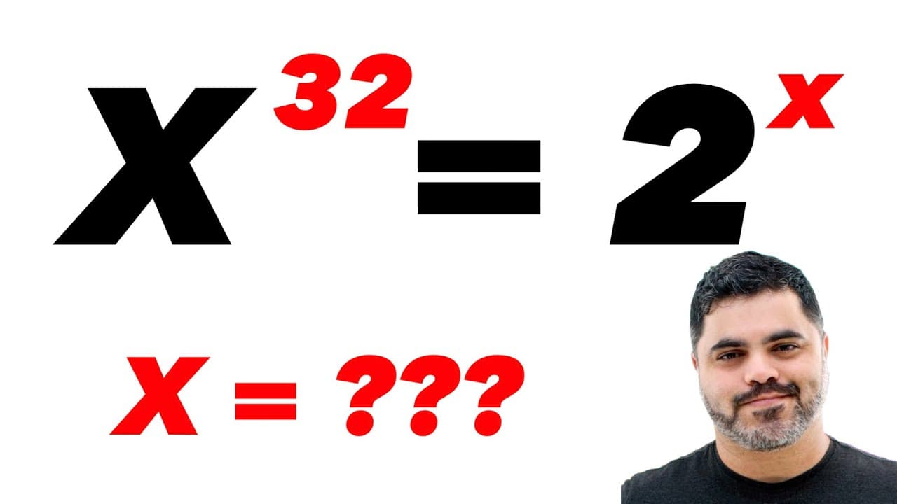 Thumbnail: 🤯 Quem sabe essa EQUAÇÃO EXPONENCIAL SINISTRA? Você consegue resolver?