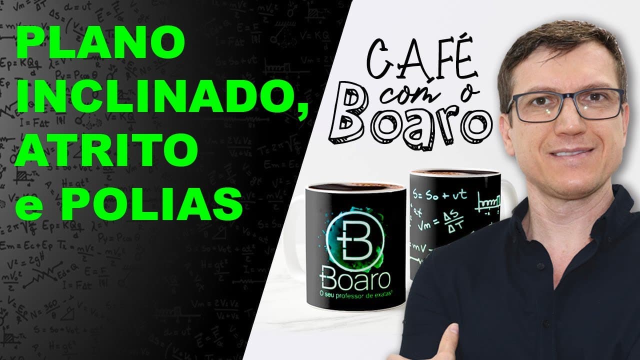 Thumbnail: PLANO INCLINADO, ATRITO e POLIAS - Dinâmica - EXERCÍCIOS para REVISÃO de FÍSICA - EXC072