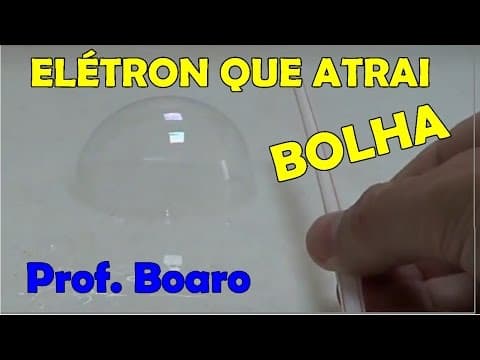 Thumbnail da aula: ELÉTRON QUE ATRAI BOLHA DE SABÃO - EXPERIÊNCIA DE FÍSICA - Prof.  Boaro