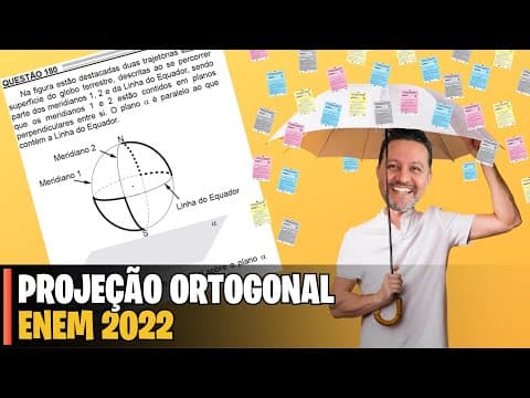 Thumbnail da aula: ENEM 2022 | MATEMÁTICA - 180 Na figura estão destacadas duas trajetórias sobre a superfície do globo