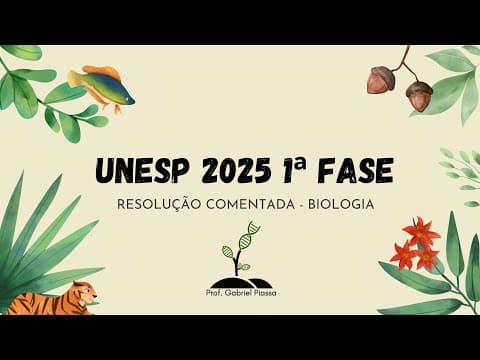 Thumbnail da aula: RESOLUÇÃO UNESP 2025 BIOLOGIA (1ª FASE)