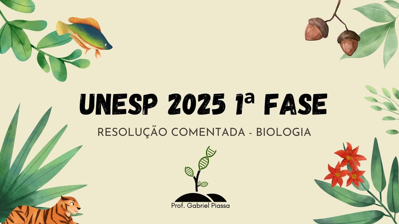 Thumbnail: RESOLUÇÃO UNESP 2025 BIOLOGIA (1ª FASE)