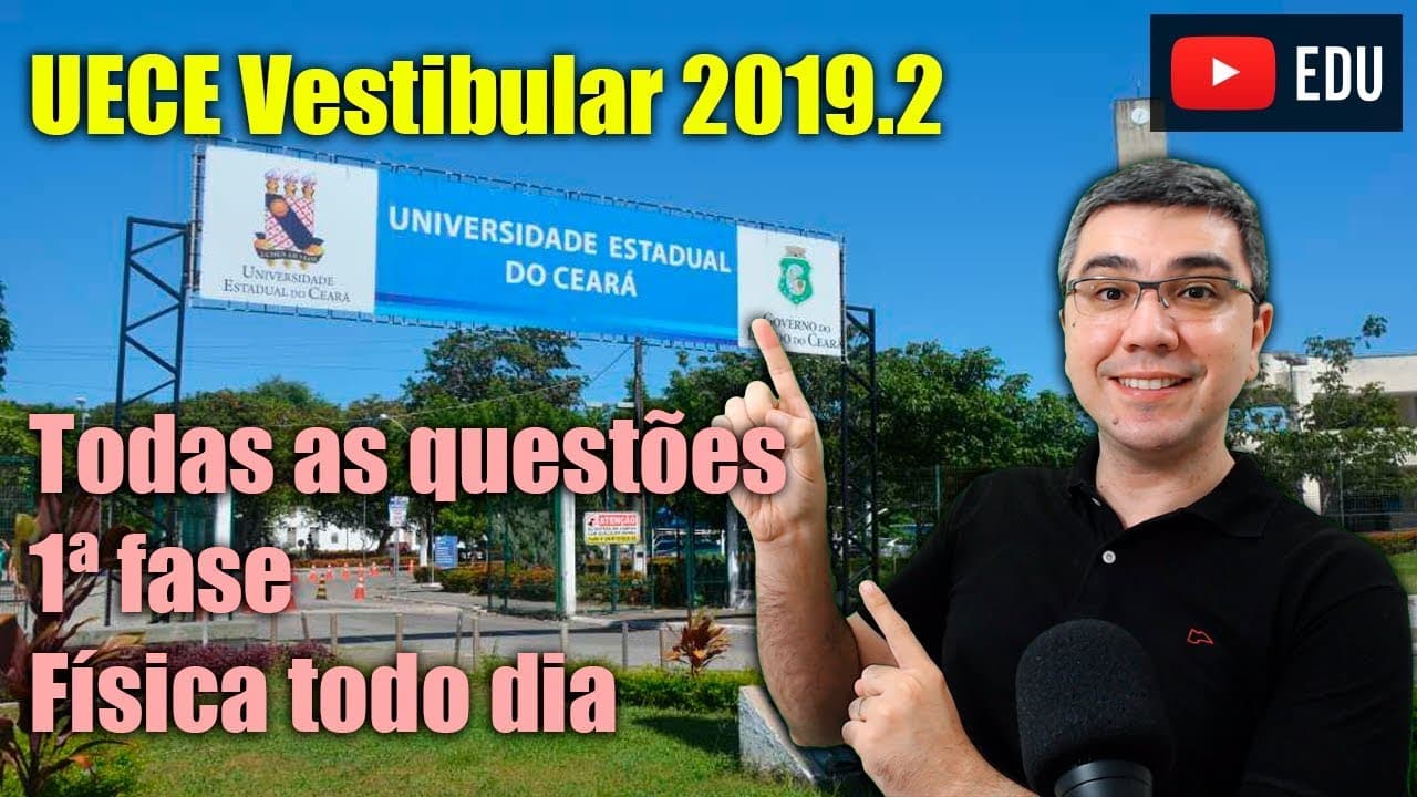 Thumbnail: Resolução prova da UECE 2019.2 fase 1 | Comentário | Correção