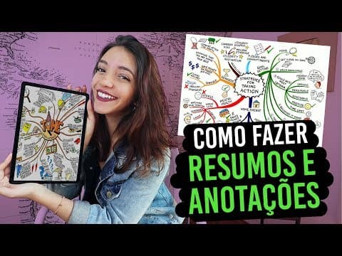 Thumbnail da aula: COMO FAZER ANOTAÇÕES E RESUMOS EFICIENTES! +lindos e +rápido (Débora Aladim)