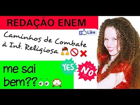 Thumbnail da aula: REDAÇÃO ENEM 2016 TEMA COMENTADO CAMINHOS COMBATE INTOLERÂNCIA RELIGIOSA SOLUÇÃO REBECCA AMOR
