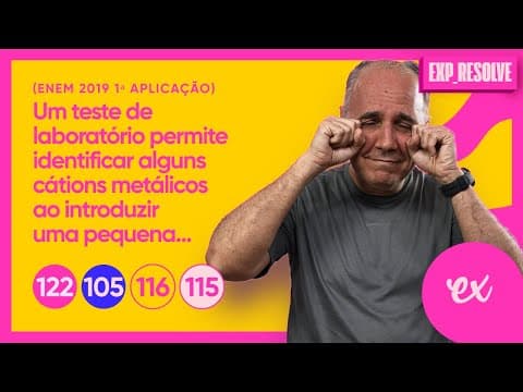 Thumbnail da aula: UM TESTE DE LABORATÓRIO PERMITE IDENTIFICAR ALGUNS (...) | ESTRUTURA ATÔMICA: MODELOS ATÔMICOS