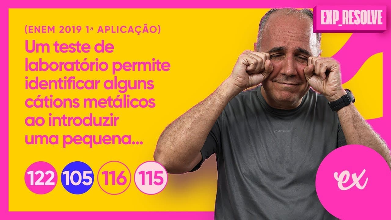Thumbnail: UM TESTE DE LABORATÓRIO PERMITE IDENTIFICAR ALGUNS (...) | ESTRUTURA ATÔMICA: MODELOS ATÔMICOS