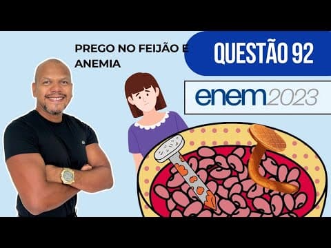 Thumbnail da aula: Enem 2023 - Resolução de Química - Os mais antigos cozinhavam o feijão na panela de ferro a fim de