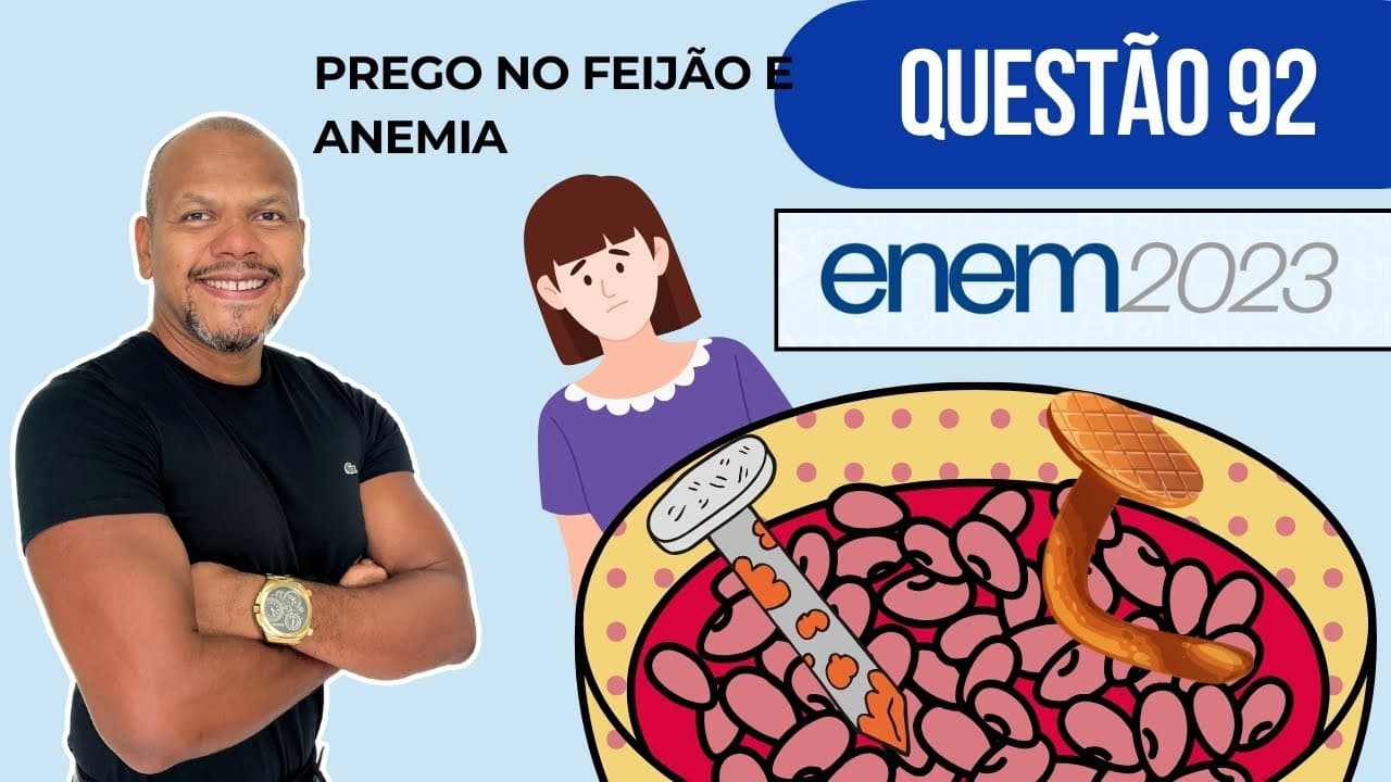Thumbnail: Enem 2023 - Resolução de Química - Os mais antigos cozinhavam o feijão na panela de ferro a fim de