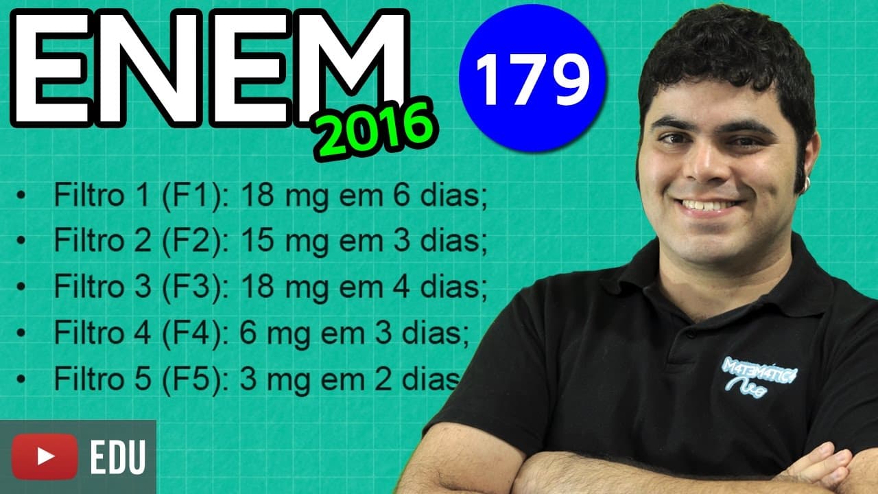 Thumbnail: ENEM 2016 Matemática #44 - Divisão Simples (questão fácil)