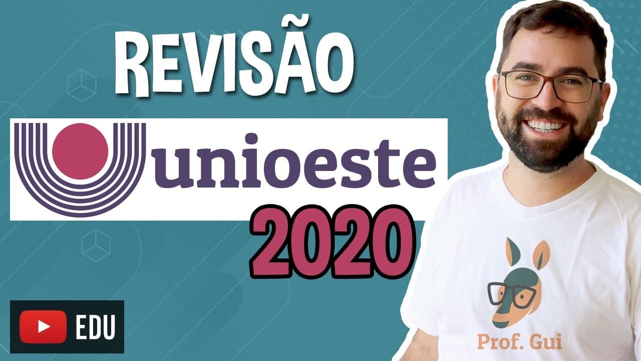 Thumbnail: Revisão UNIOESTE 2020 - Prof. Guilherme