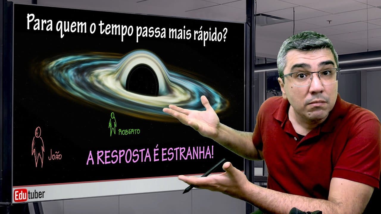 Thumbnail: Relatividade do tempo | Tempo passa lento ou passa rápido? | Buraco negro