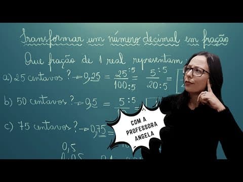 Thumbnail da aula: DECIMAL EM FRAÇÃO - Revisão Matemática Básica - ENEM e CONCURSOS - Professora Angela