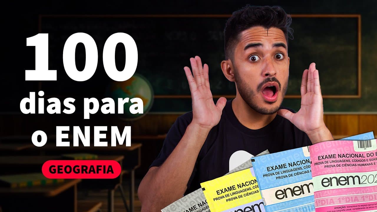 Thumbnail: GEOGRAFIA PARA O ENEM 2024 | ASSUNTOS QUE MAIS CAEM NA PROVA | ProEnem