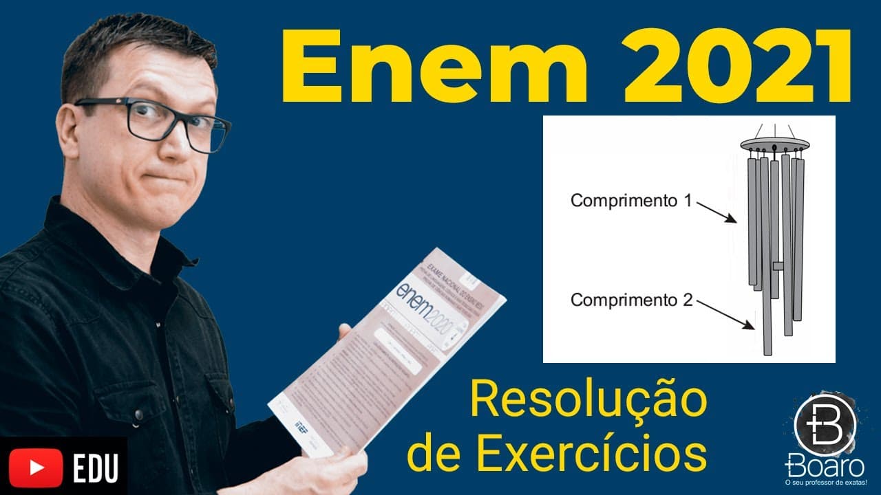 Thumbnail: ENEM 2021 - RESOLUÇÃO dos EXERCÍCIOS - O sino dos ventos é composto por várias barras metálicas
