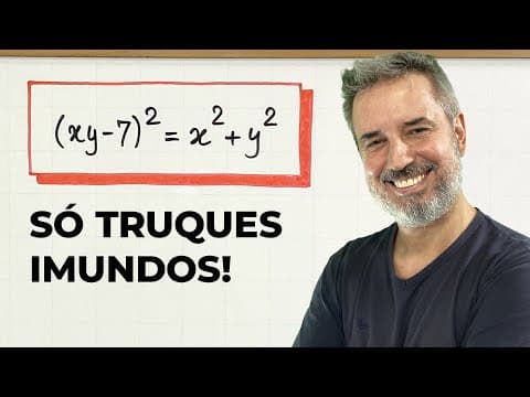 Thumbnail da aula: Uma equação que exige TRUQUES SUJOS! 🤯🇮🇳 (xy−7)² = x² + y² [Horizontal]