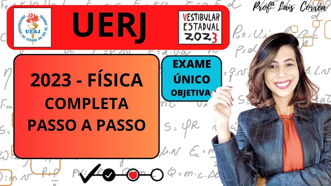 Thumbnail: 🔴 FÍSICA / UERJ 2023 / TODAS AS QUESTÕES DE FÍSICA / EXAME ÚNICO / OBJETIVA /COMPLETO