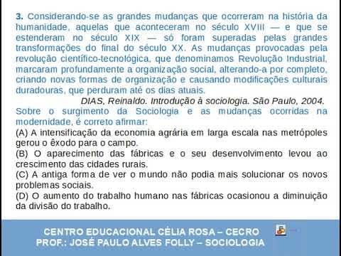 Thumbnail da aula: Exercícios: A Sociologia e as Revoluções Francesa e Industrial