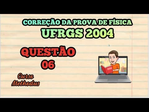 Thumbnail da aula: 06 de 2004 da prova de física da UFRGS - Um observador, situado em um sistema referencial, constata