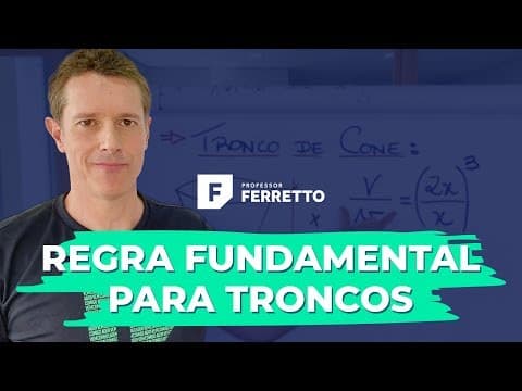 Thumbnail da aula: Geometria Espacial ➡️ Regra Fundamental para Troncos