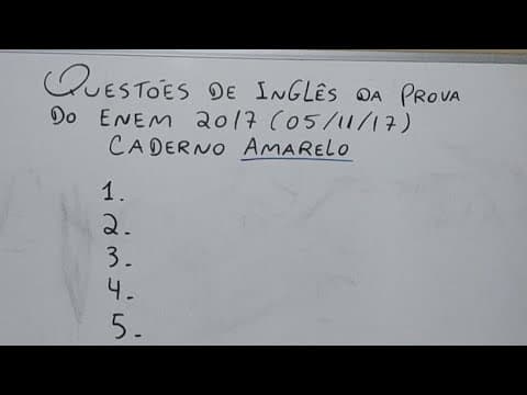 Thumbnail da aula: Questões de Inglês da prova do Enem - Caderno Amarelo