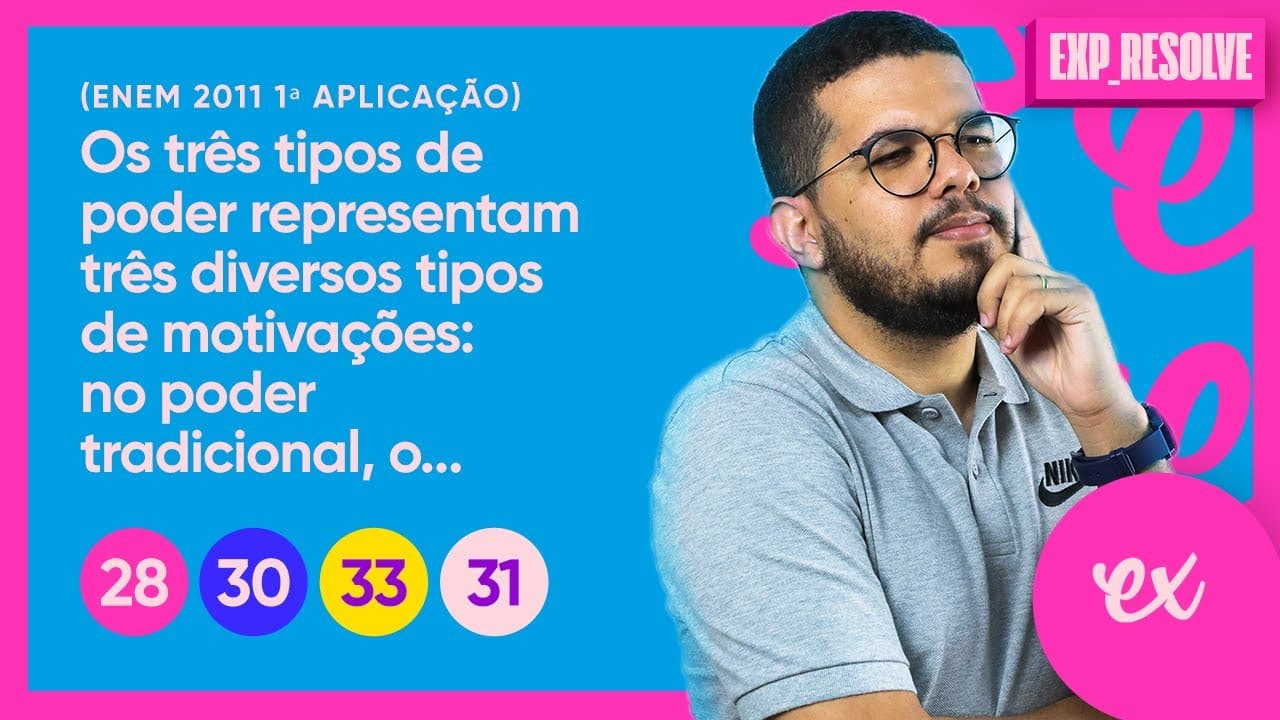 Thumbnail: OS TRÊS TIPOS DE PODER REPRESENTAM TRÊS DIVERSOS (...)| INTRODUÇÃO À SOCIOLOGIA E TEÓRICOS CLÁSSICOS