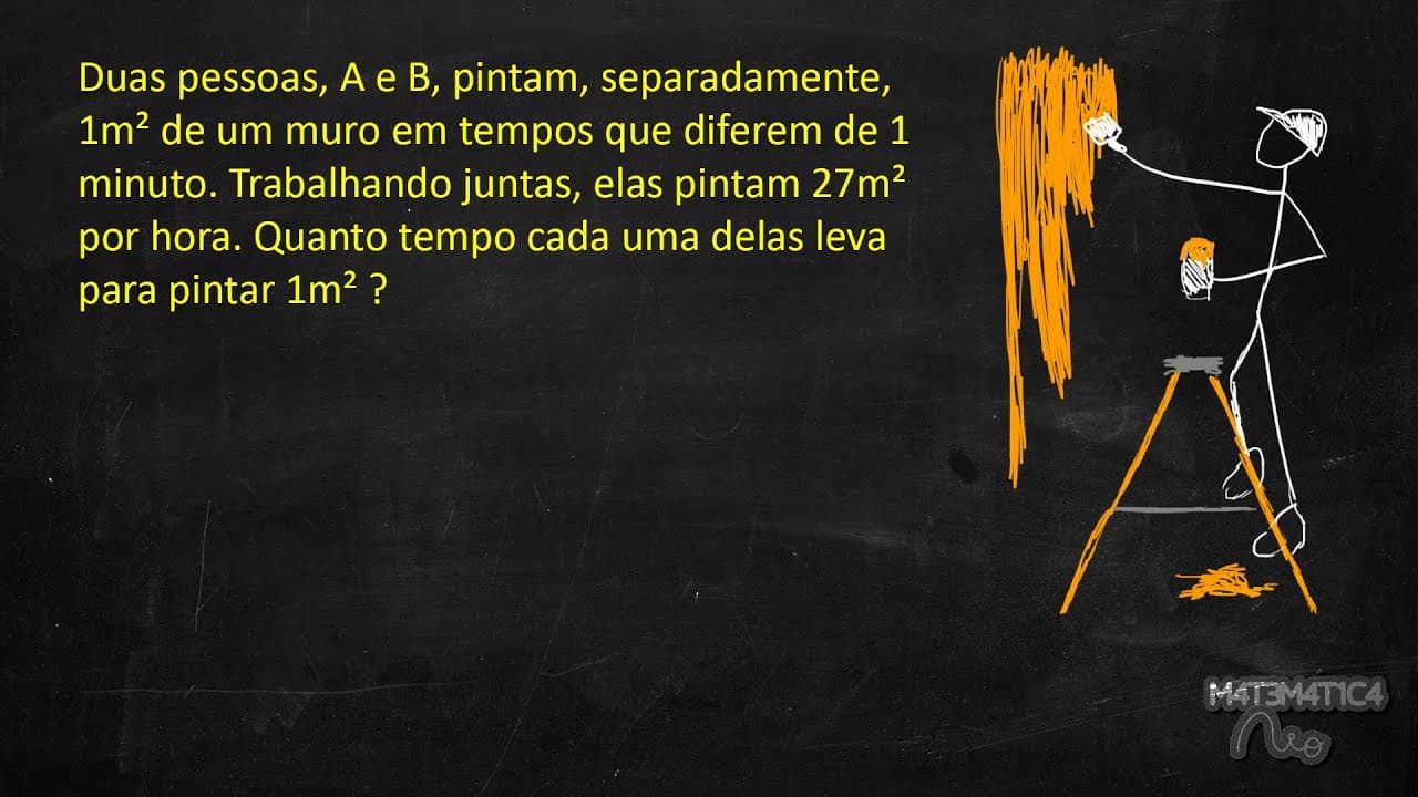 Thumbnail: Equação do 2º Grau - PROBLEMA DOS PINTORES | Matemática Rio