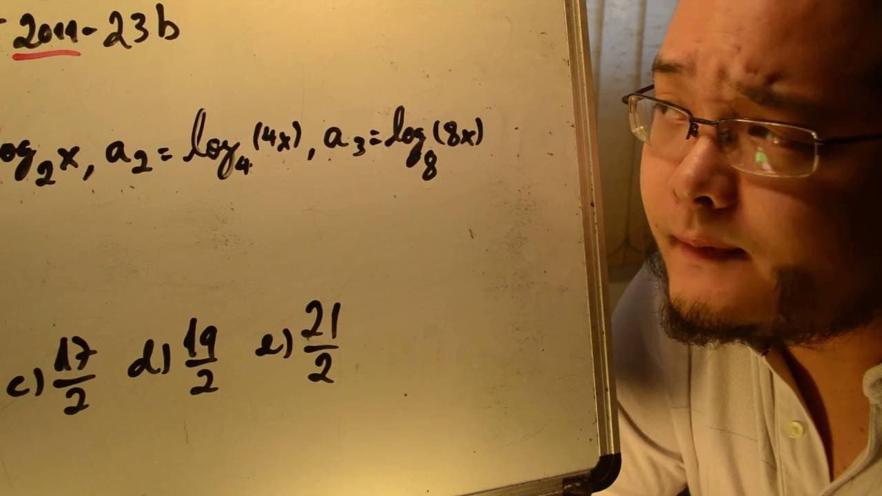 Thumbnail: Progressão LOGARÍTMICA FUVEST 2011 - Matemática 23 - Log e PA - 1ª fase Prova V - Aulas A+ Resolve