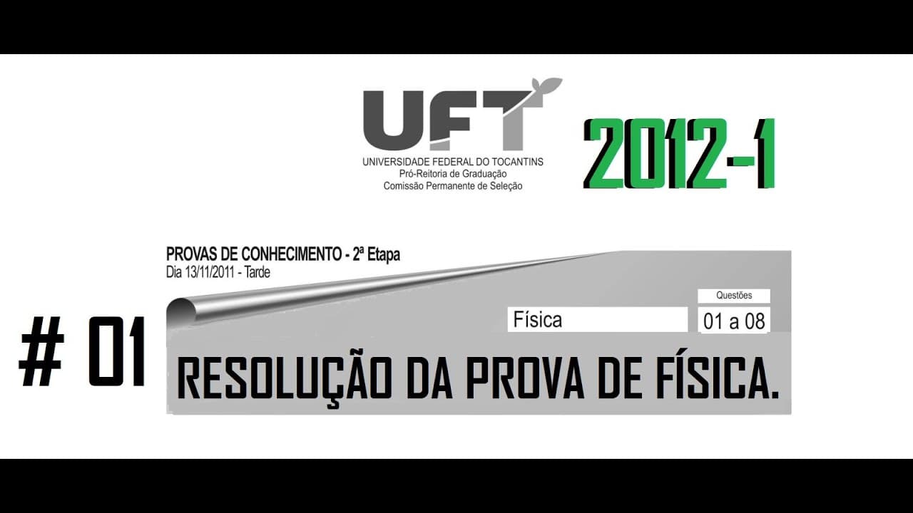 Thumbnail: Resolução da prova de FÍSICA – UFT – 2012/1 – Questão:01.