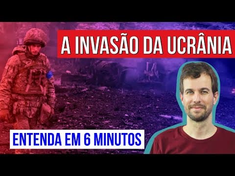 Thumbnail da aula: A GUERRA RÚSSIA X UCRÂNIA EM 6 MINUTOS | Atualidades e  temas de redação para o Enem