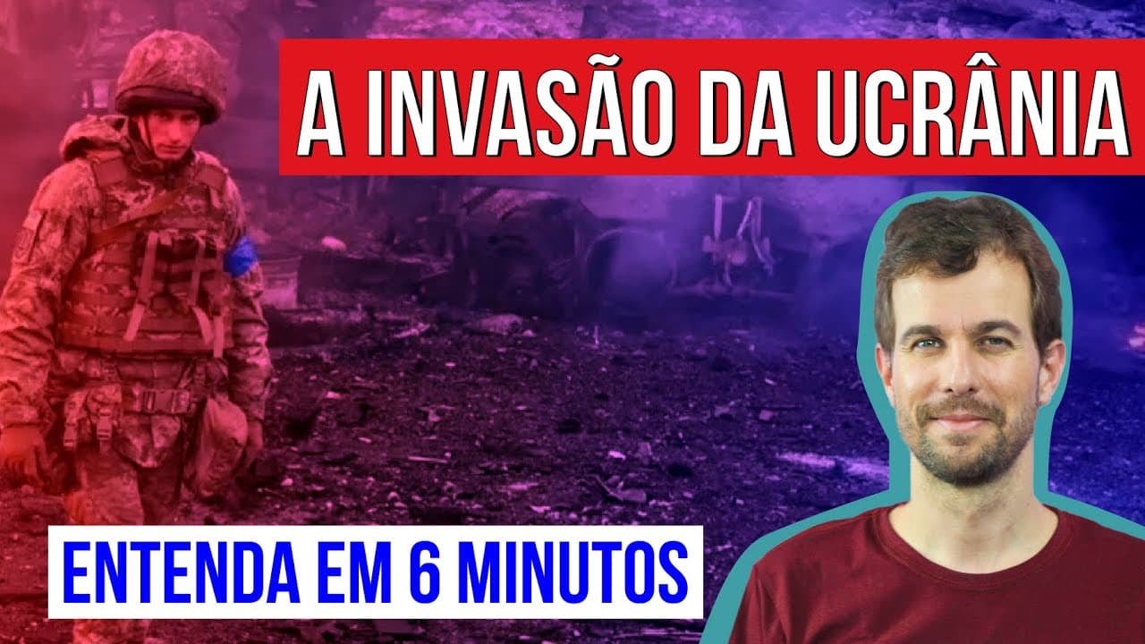 Thumbnail: A GUERRA RÚSSIA X UCRÂNIA EM 6 MINUTOS | Atualidades e  temas de redação para o Enem