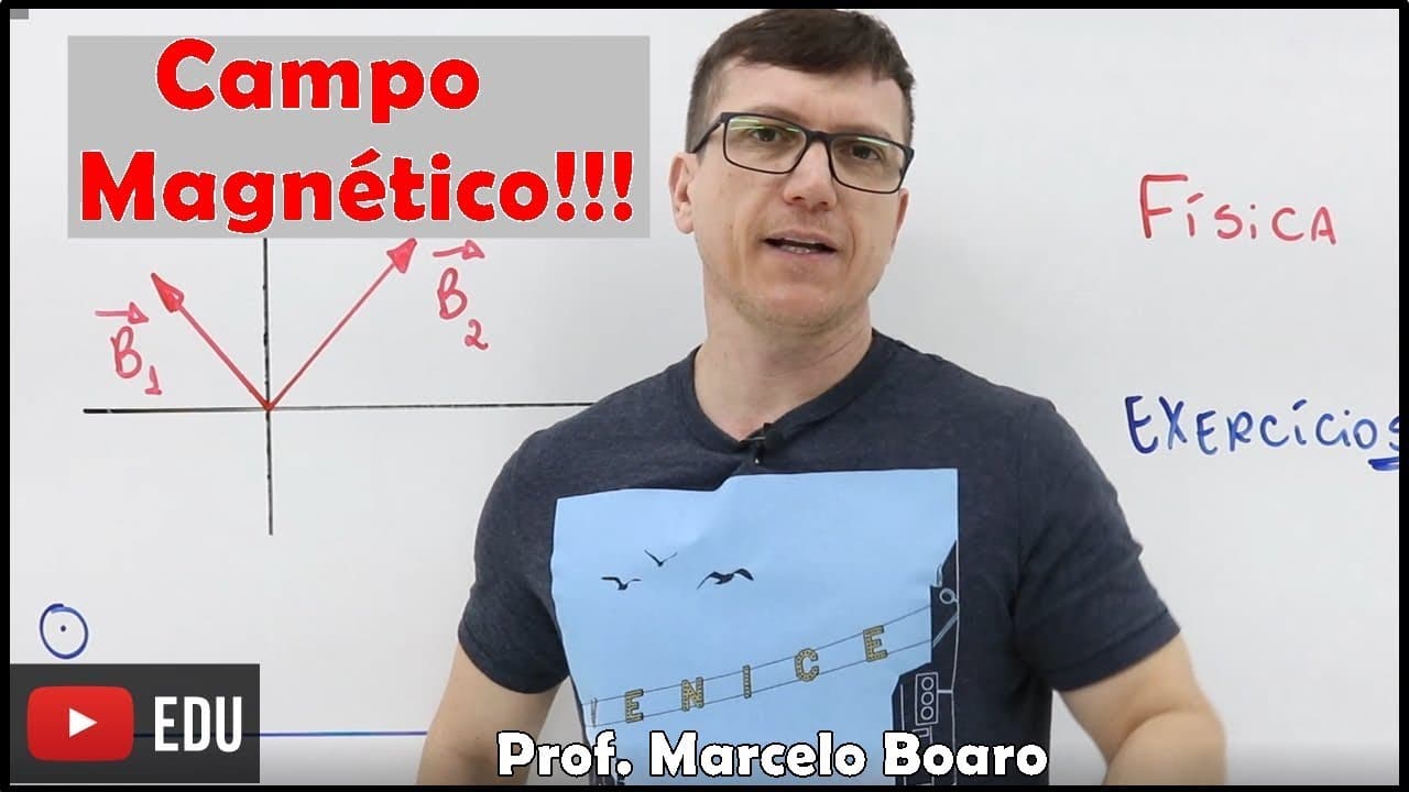 Thumbnail: Campo Magnético gerado por fios - ELETROMAGNETISMO - Exercício resolvido - VÍDEO AULA 8