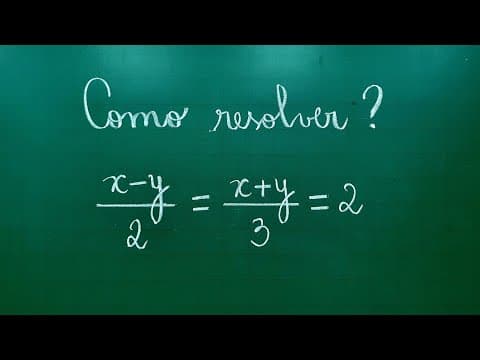 Thumbnail da aula: QUAL É O VALOR DO X E DO Y? ∣ SITEMA DE EQUAÇÕES ∣ Professora Angela Matemática