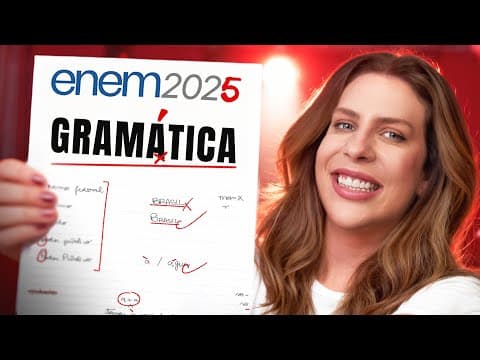Thumbnail da aula: CRASE, VÍRGULA e MAIS: o guia da C1! Redação Enem 2025