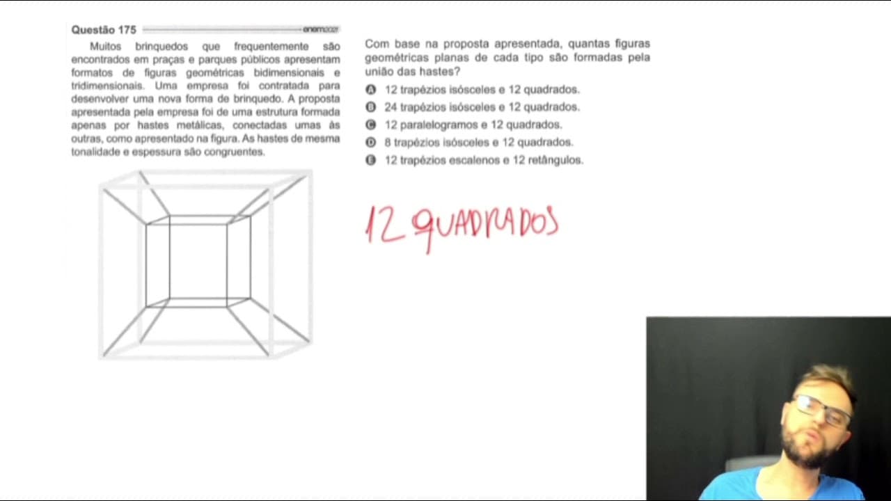 Thumbnail: 175 - Azul - Enem 2021 - Muitos brinquedos que frequentemente são encontrados em praças e parques...