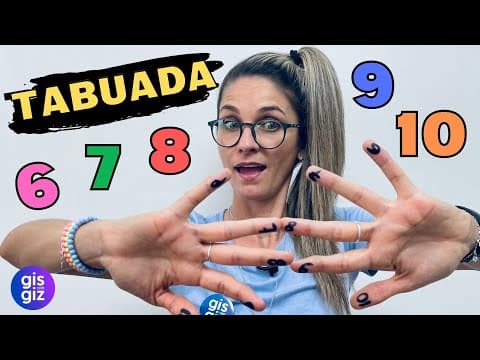 Thumbnail da aula: MATEMÁTICA BÁSICA - Como aprender a TABUADA do 6, 7, 8, 9 E 10 nos dedos \Prof. Gis/