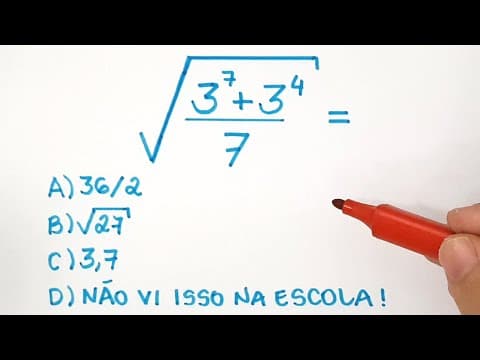 Thumbnail da aula: 🔥 HELP MATEMÁTICA BÁSICA - Radical do Medo  #154