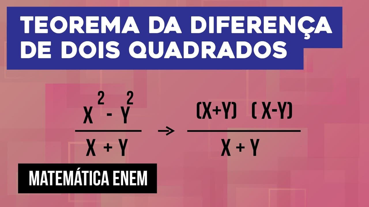 Thumbnail: TEOREMA DA DIFERENÇA DE DOIS QUADRADOS | Matemática | Recomposição de Aprendizagem | Lucas Borguezan