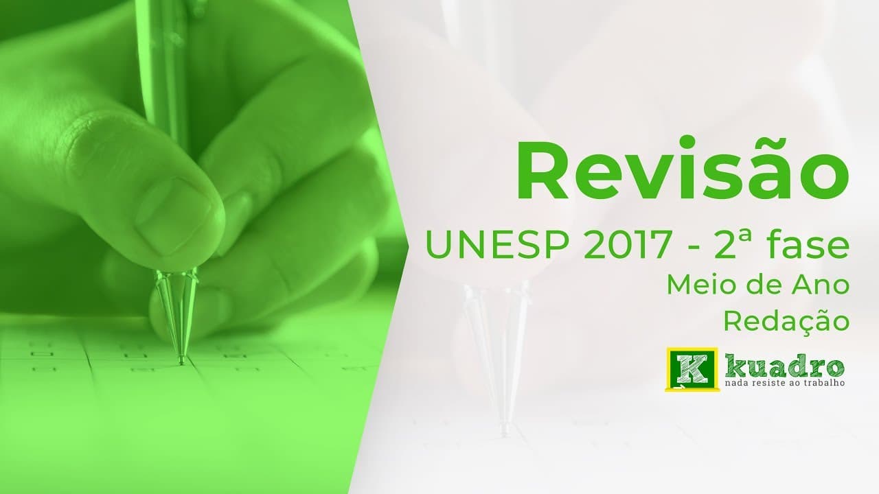 Thumbnail: Redação - Resolução Unesp 2017 (meio de ano) - Erica Herédia